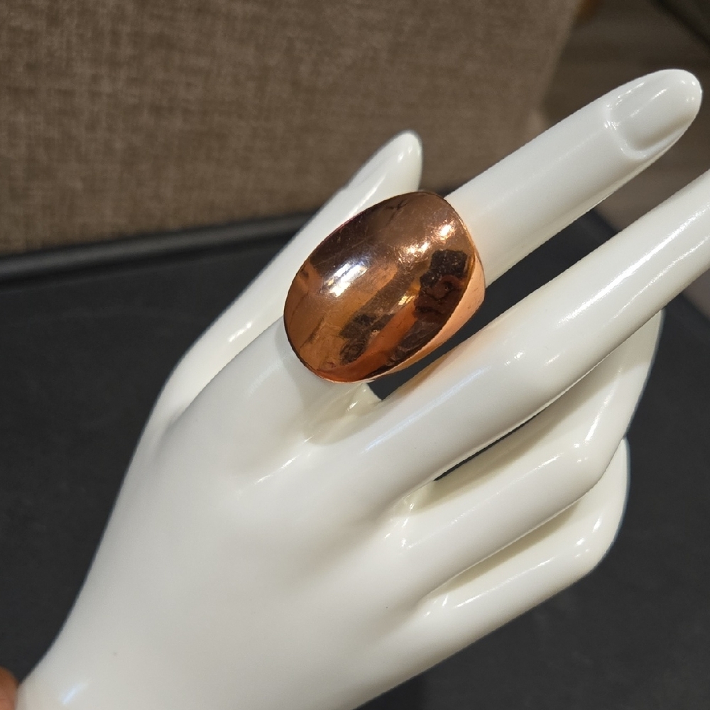 Copper Tone Statement Ring - image 1